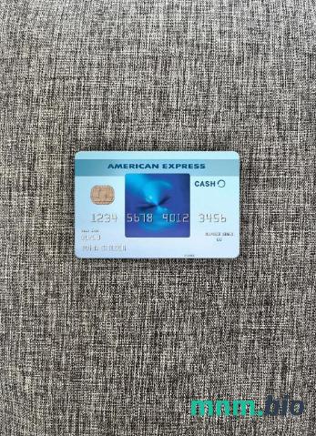 USA Commerce bank AMEX blue cash everyday card wygląd fotograficzny skan PSD + zdjęcie